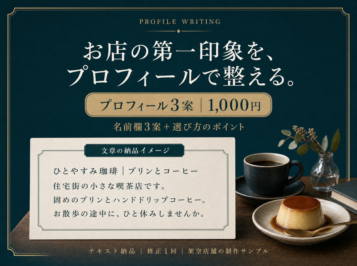 お店のインスタプロフィールを3案作ります お店の特徴が伝わる紹介文と名前欄を整えます イメージ1