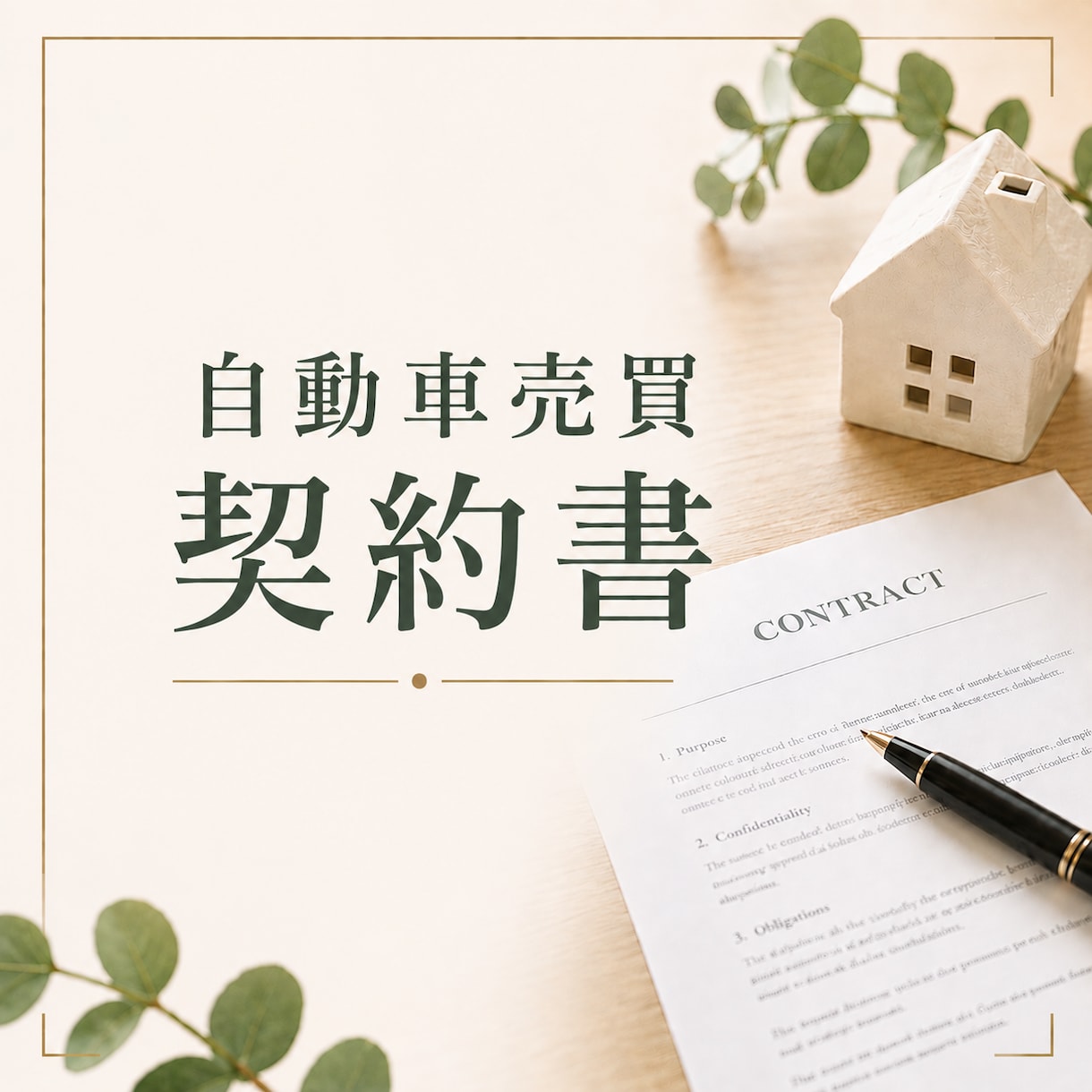 自動車売買契約書を作成します 行政書士が実務目線で作成｜手順書付きで初心者でも安心 イメージ1