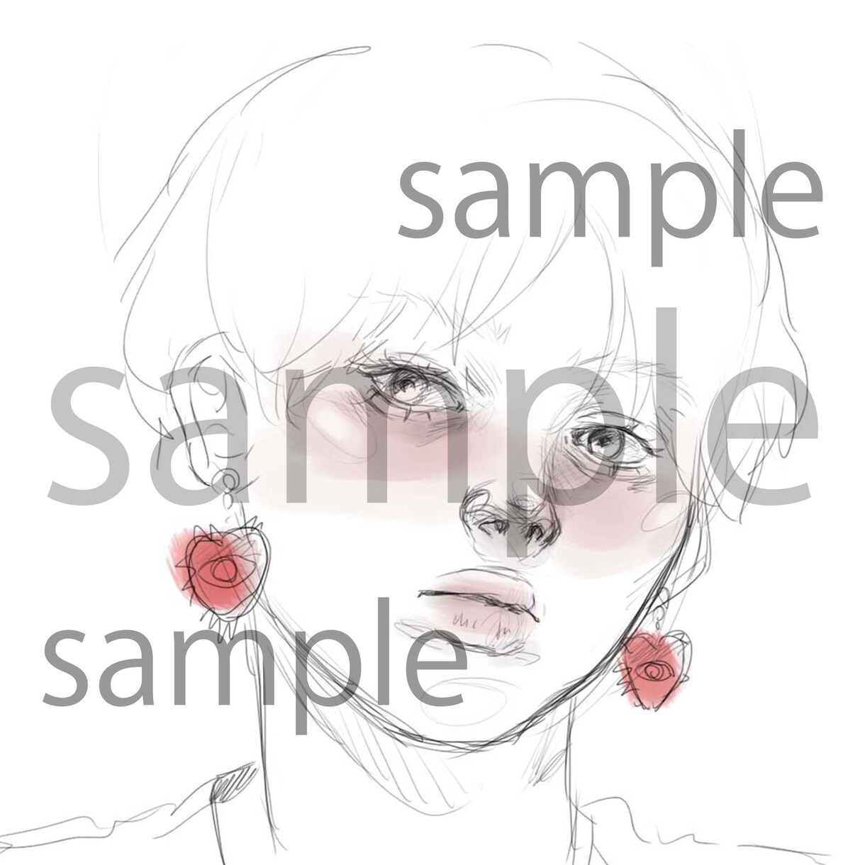 アイコン/ヘッダー　リアル寄り女の子描きます お好みの女の子作成させていただきます。 イメージ5