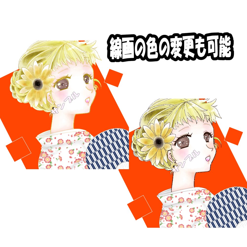 商用可◎女の子アイコン描きます SNSで使えるアイコンサイズの絵描きます イメージ4