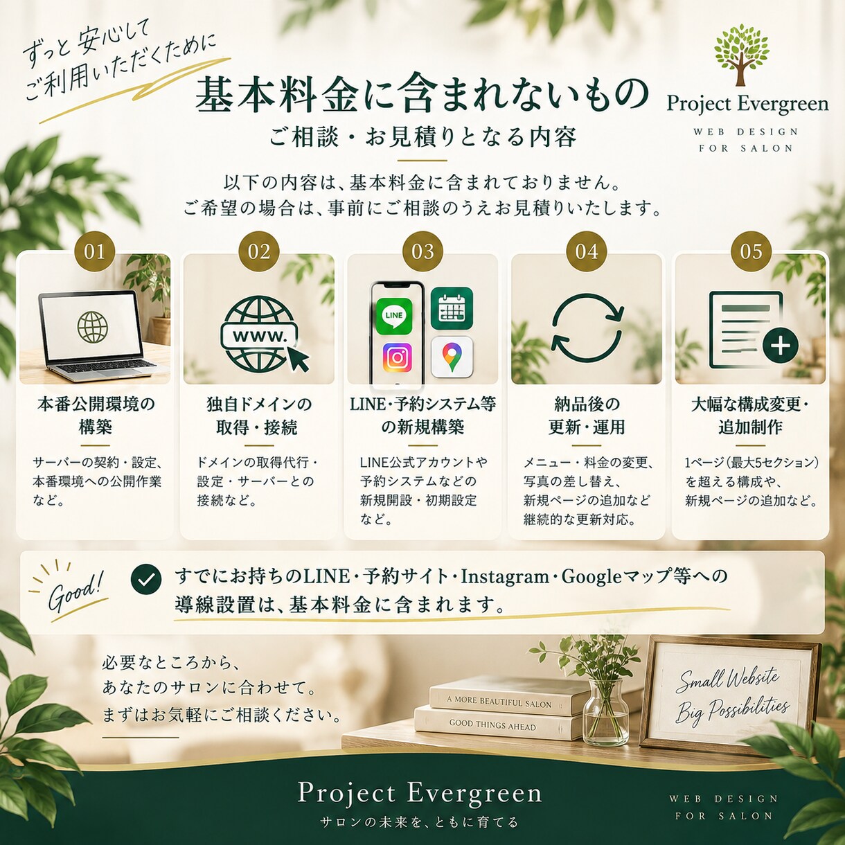 サロンの1ページWebサイトを作りますます 現役サロンオーナーが想いと予約導線を形にします イメージ4