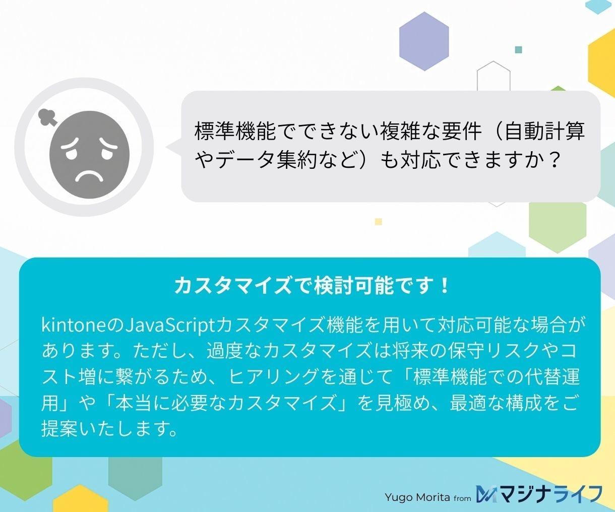 業務に最適なkintone環境を設計・構築します 元ITインフラエンジニアが運用を見据えて初期構築します。 イメージ3