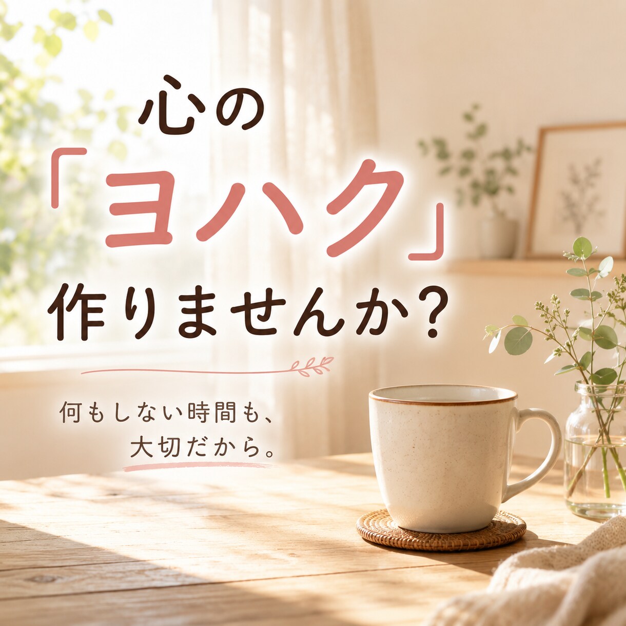 心に「ヨハク」を作る時間お届けします 頑張ることを少し休んで、心に「ヨハク」作りませんか？ イメージ1