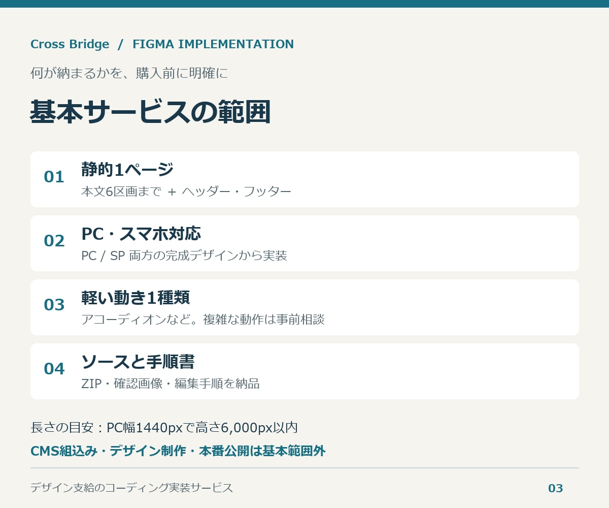 Figmaのデザインをコーディング実装します PC・スマホ対応／WordPress・Shopifyは別見積 イメージ3