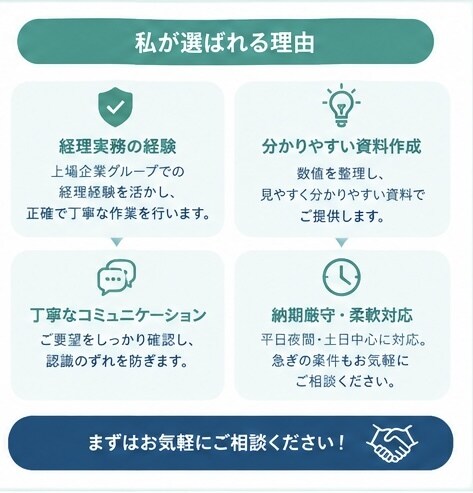 売上・費用データを集計し、見やすい資料にします Excelで売上・費用を集計し、見やすく整理します イメージ5