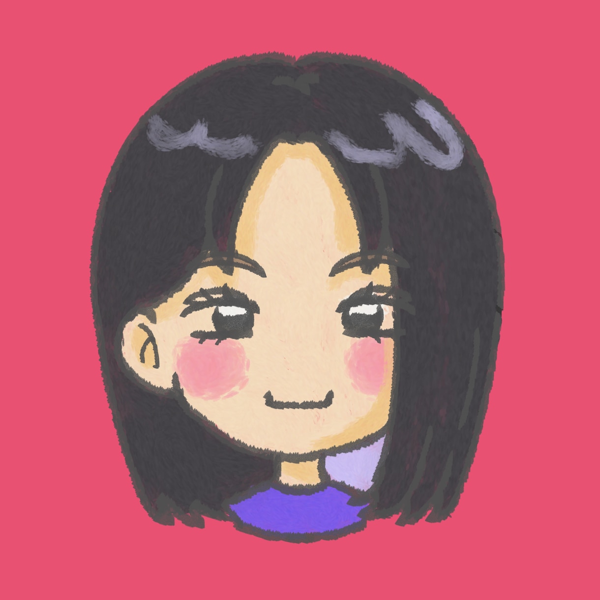 わかりやすい！ポップな手書き風似顔絵描きます 真正面の手書き風似顔絵を描きます！アイコンやプレゼントなどに イメージ2