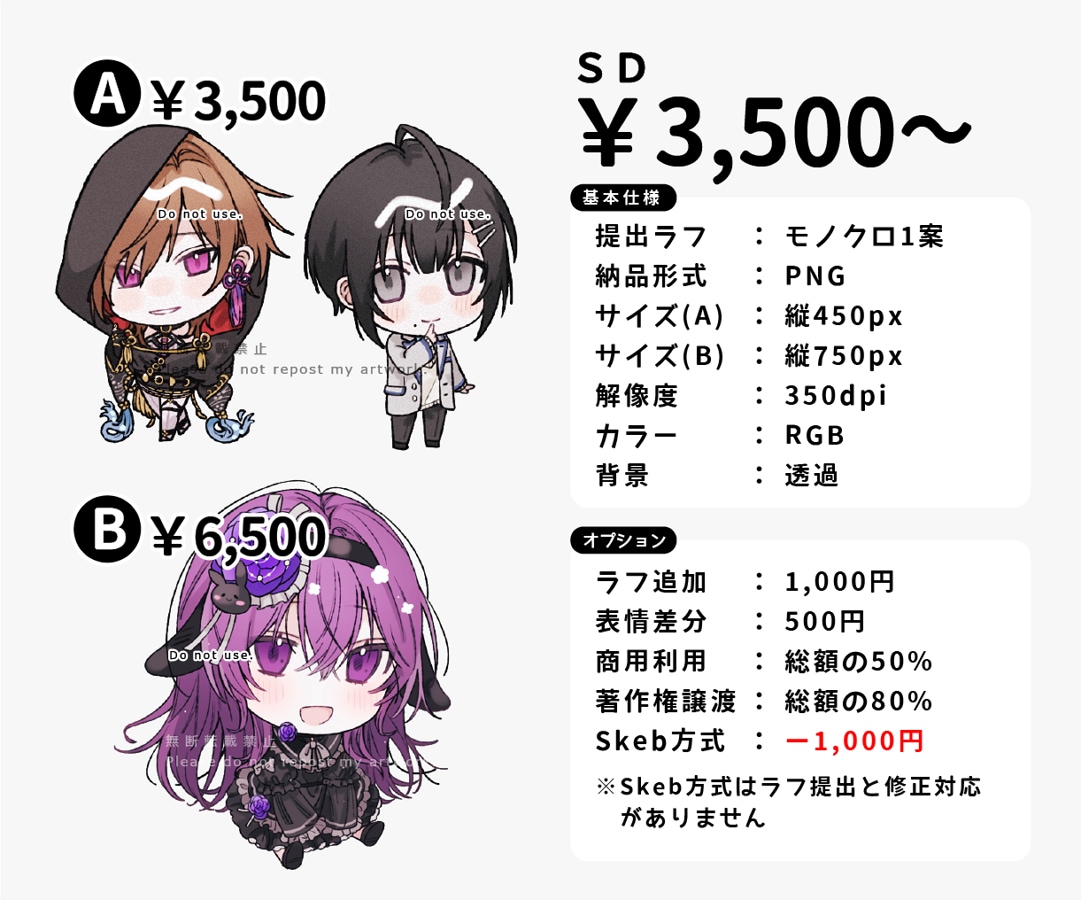 イラスト制作承ります アイコン・SD・立ち絵・Live2D制作 イメージ2