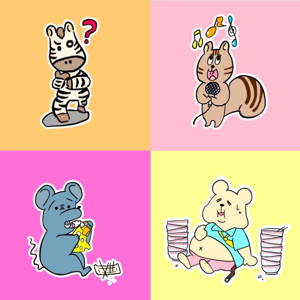 使いやすくて伝わりやすい！ゆるかわアニマル描きます 表情豊かで豊富なポーズをご用意しております！ イメージ2