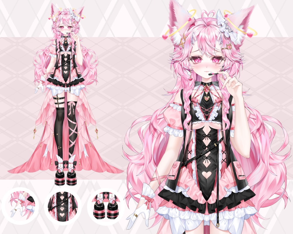 企業並み！女性·男性Vtuberモデル制作します 著作権譲渡！修正無制限！表情８つ！企業並カスタムlive2d イメージ2