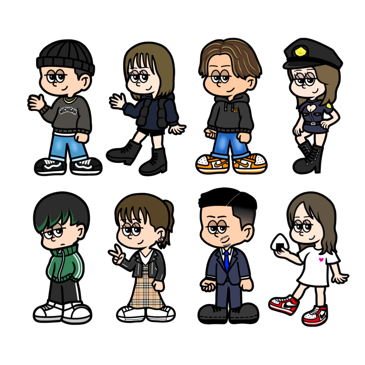 ポップなイラストでアイコンや似顔絵を制作します あなたの服装や髪型でオリジナルのキャラクターを制作できます イメージ2