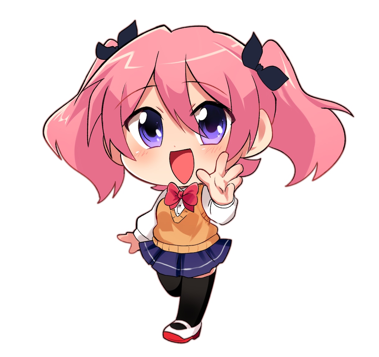 萌えアニメ風なミニキャラの立ち絵を描きます アイコンや配信はもちろん商用利用可能です！ イメージ2