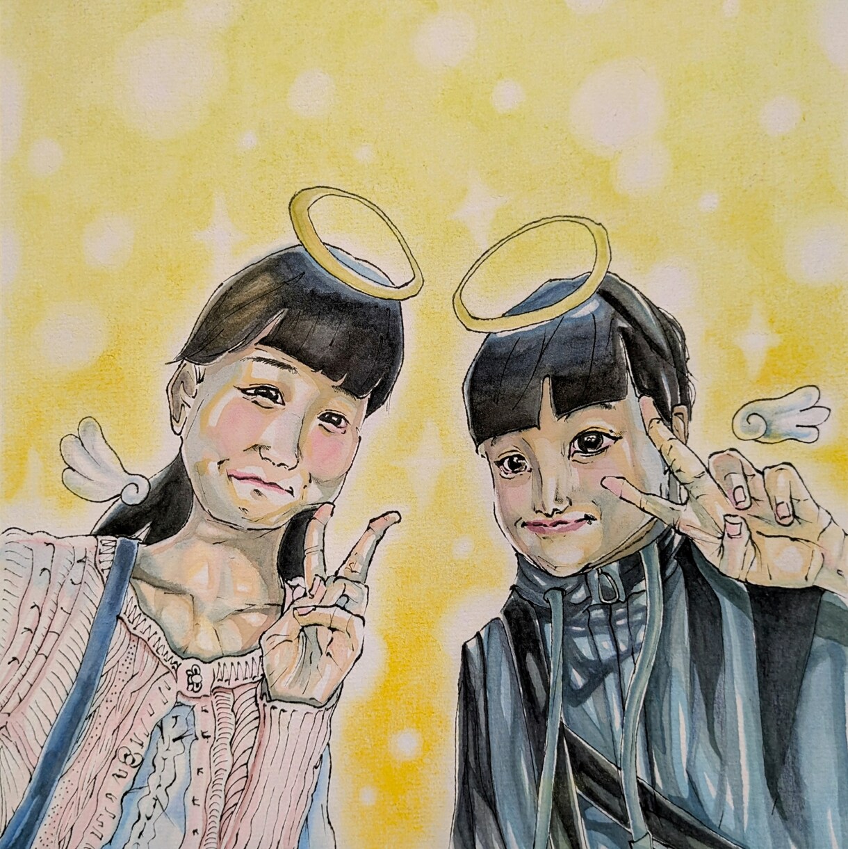 すべて手描き！　オリジナルの似顔絵を作成します 写真では表現できない特徴を捉えた優しい作風で似顔絵を描きます イメージ4