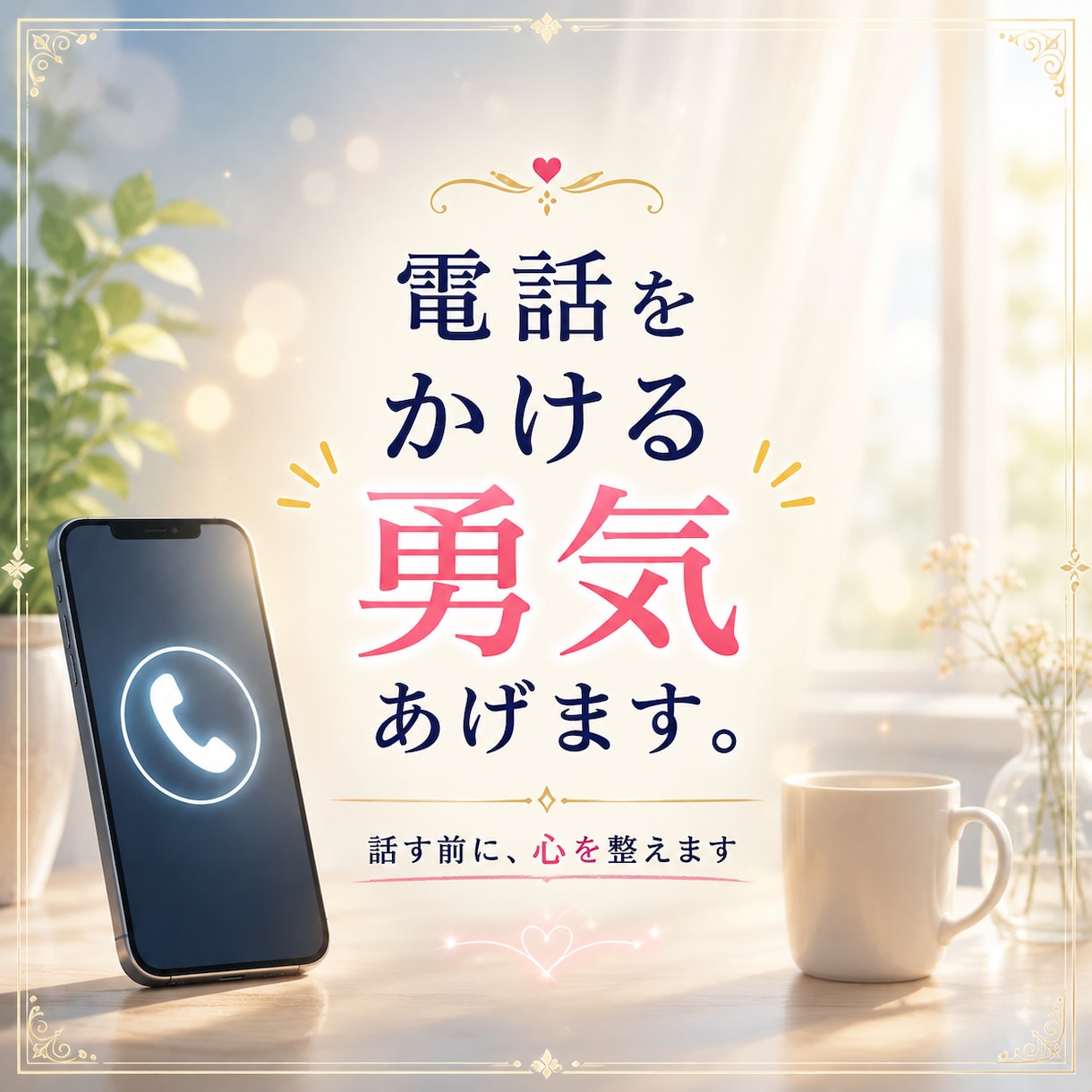電話をかける勇気あげます 8:00〜19:00 最短30分で初回返信｜購入前相談OK イメージ1