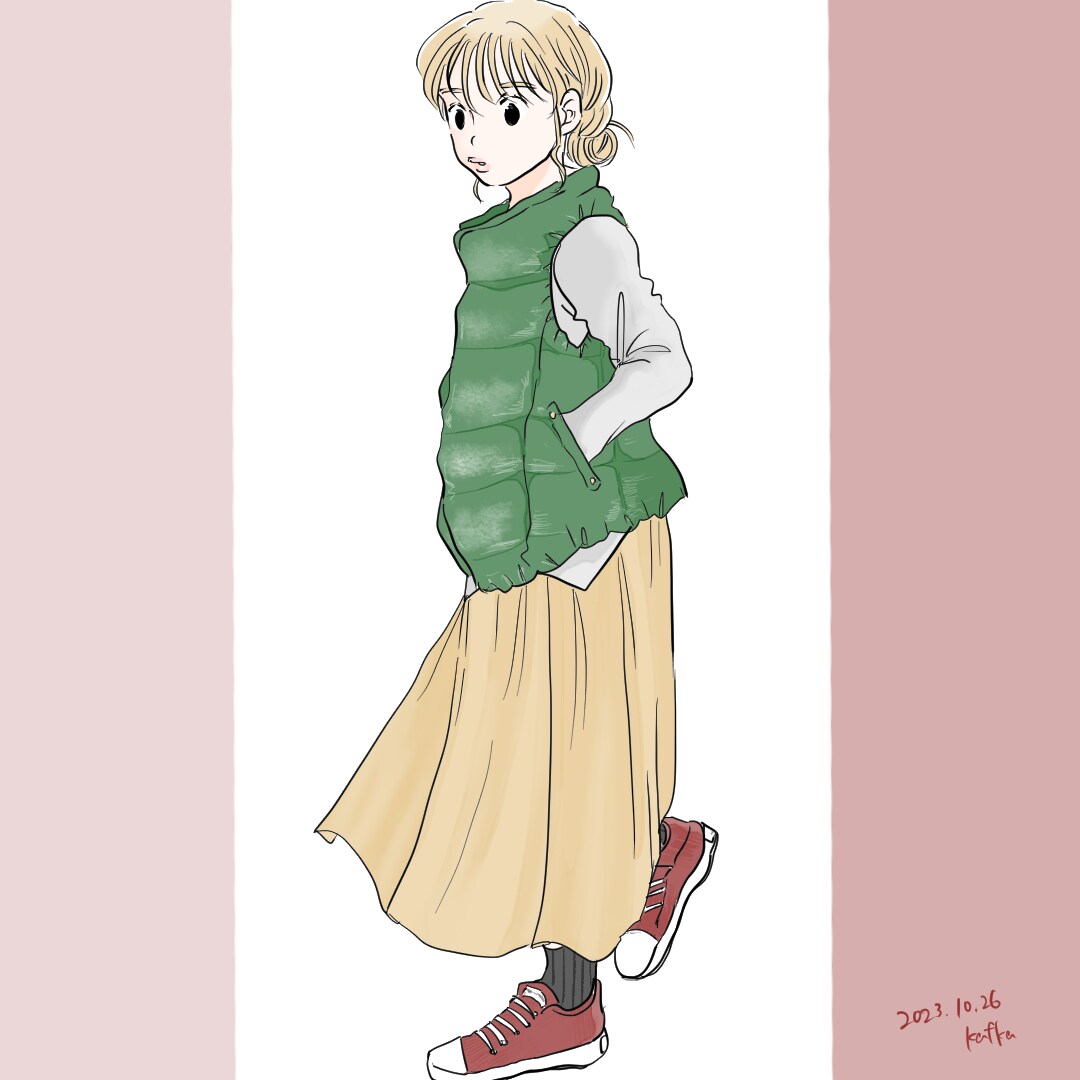 可愛い女の子描きます お洒落な服を着た女の子を描きます イメージ4