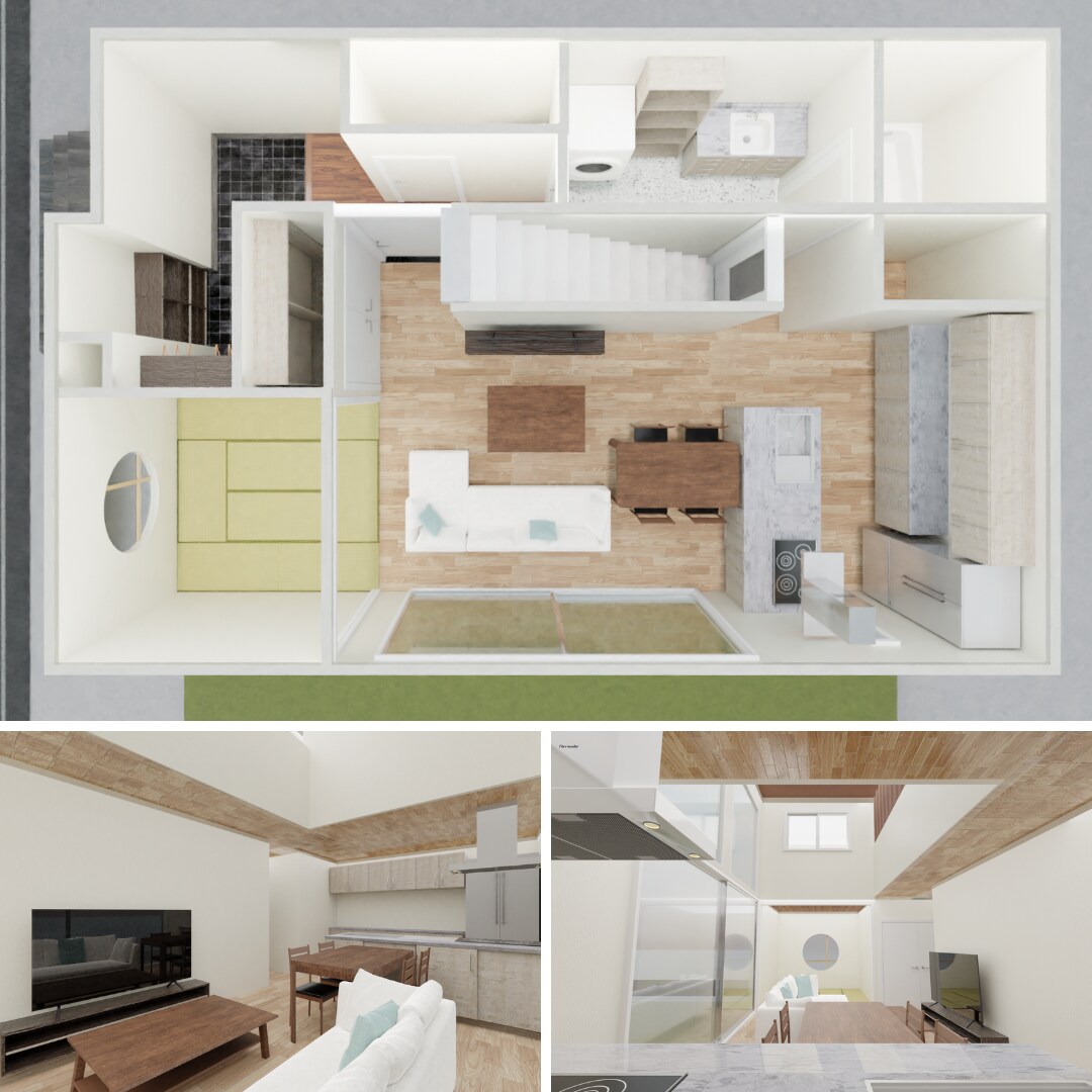 3D建築パースで住宅や店舗の空間を具現化します 新築、リフォーム、DIYなどのイメージを具体化します！ イメージ6