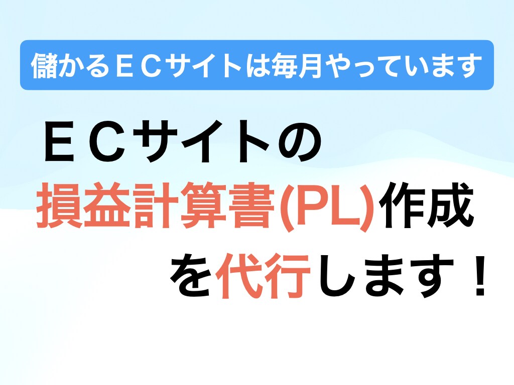 ECサイト損益計算書(PL)作成代行します 楽天ショップ・オブ・ザイヤー受賞店も毎月実施 イメージ1