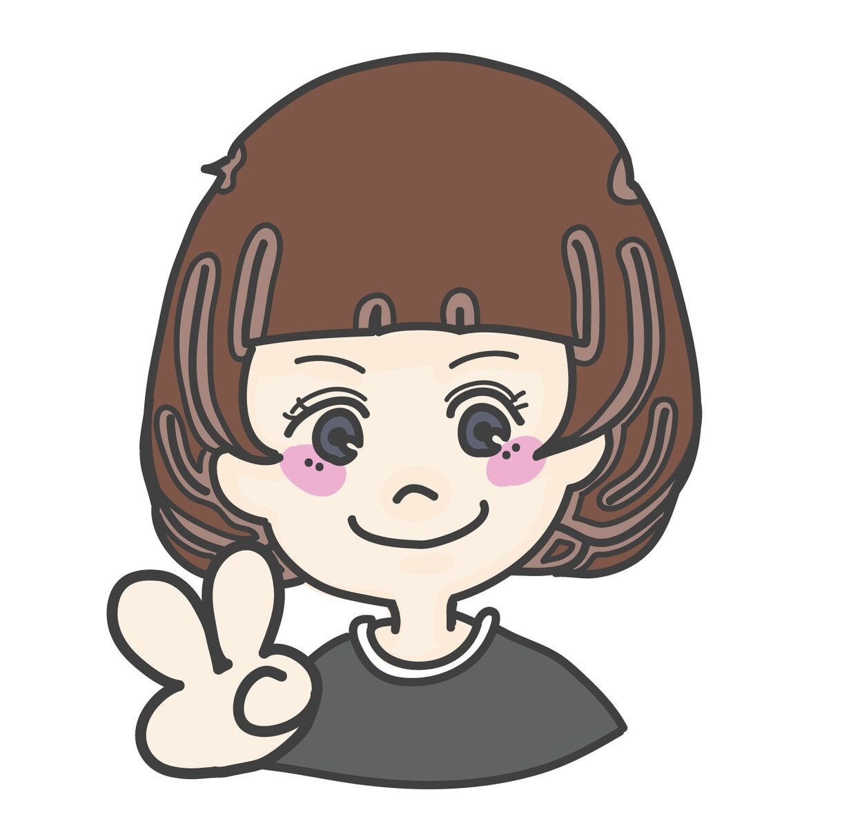 名刺やアイコンに！デフォルメ似顔絵を描きます POPでゆるかわなタッチのイラスト◎ イメージ1