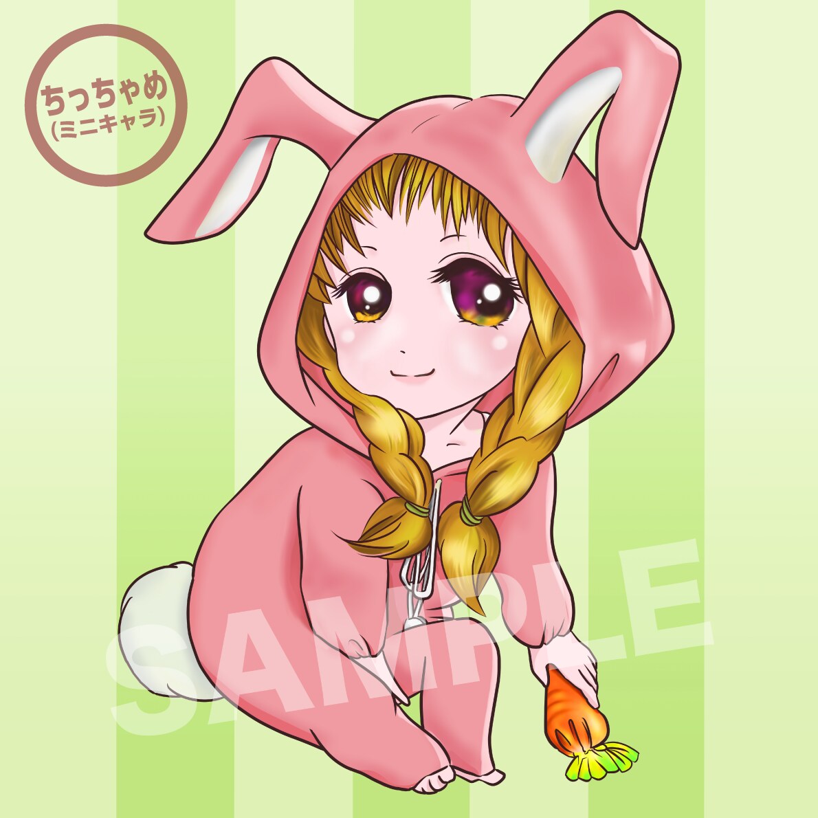 ちっちゃめ（ミニキャラ）描きます キャラクター、挿絵、アイコン、表紙、アイコンなどにいかが？ イメージ2