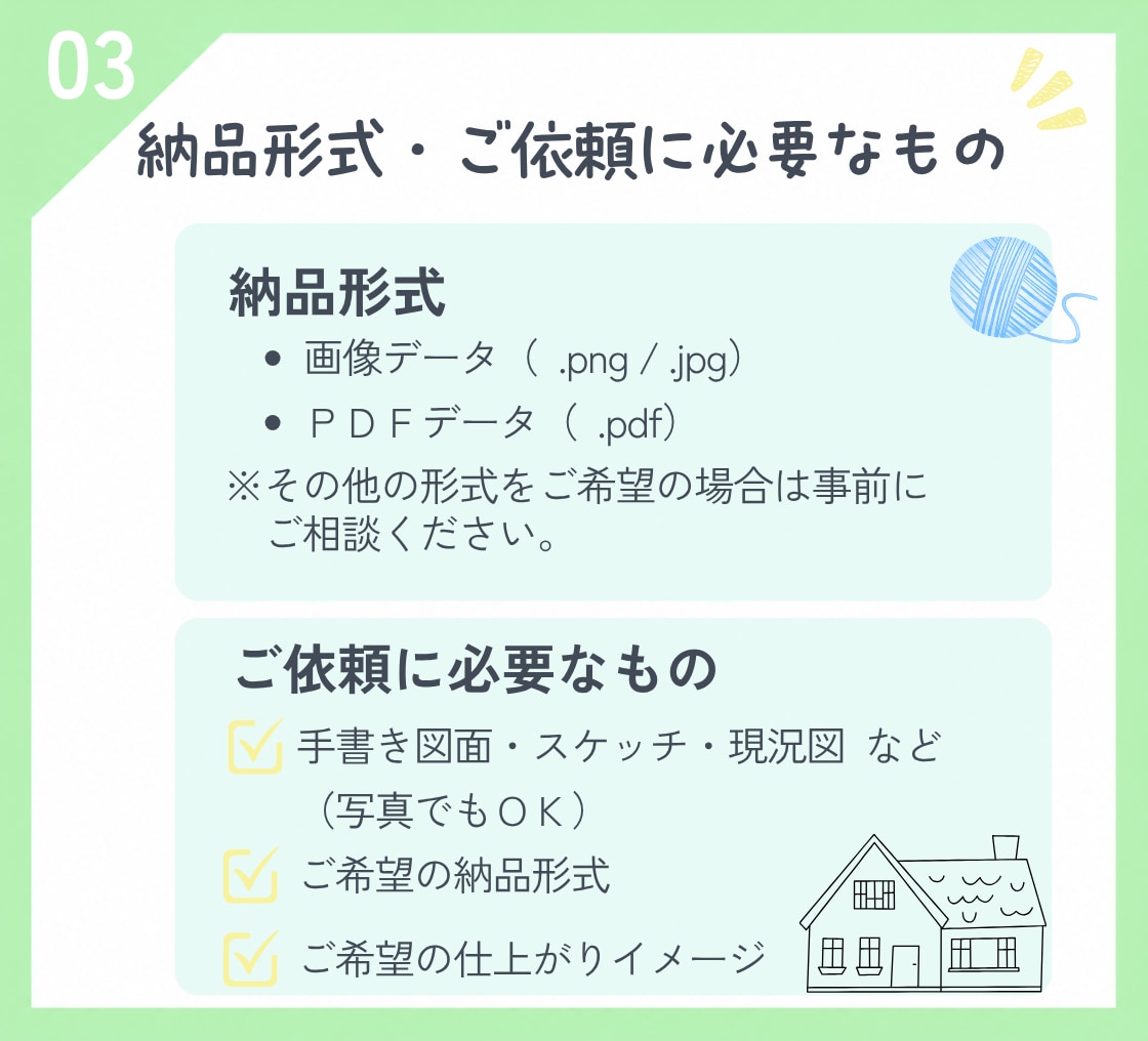 間取り図作成します 手書き図面から見やすい間取り図に仕上げます！ イメージ4