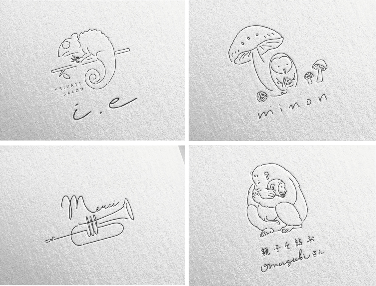 商用利用OK！シンプル手描きイラストロゴ作成します 優しくナチュラルで温かみのある手描きイラストロゴ作成します イメージ4