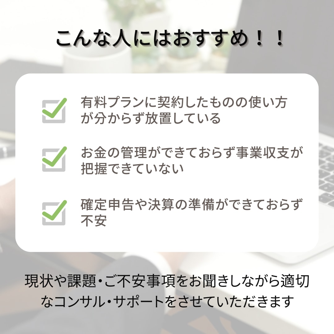 freeeの運用方法を２ヶ月間コンサルします ２ヶ月間で経理が自走できるようにサポートします イメージ2
