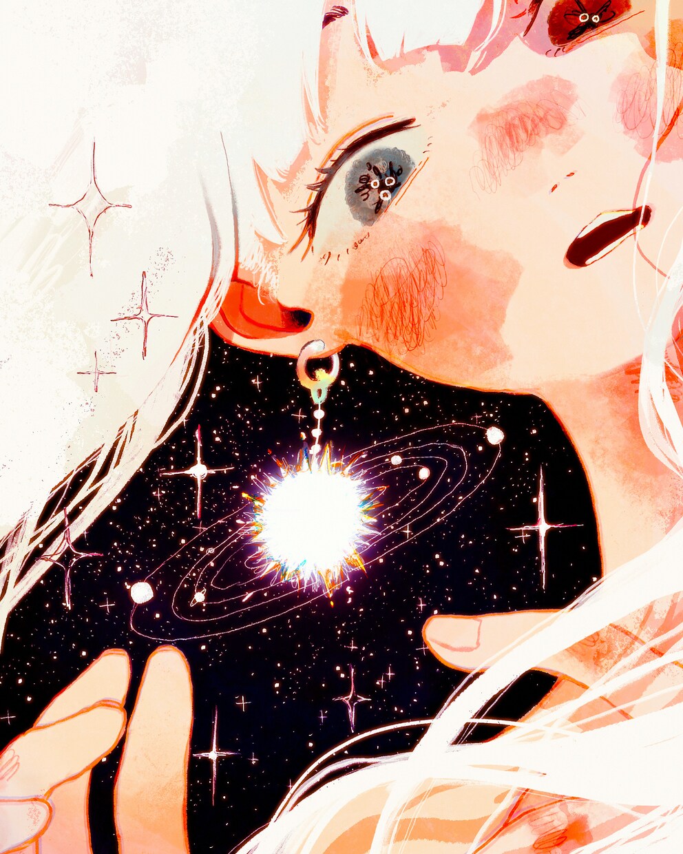 画面のスクロールを止めるイラストを描きます 動画内・サムネイル・壁紙・ポスター等お好みの形で イメージ5