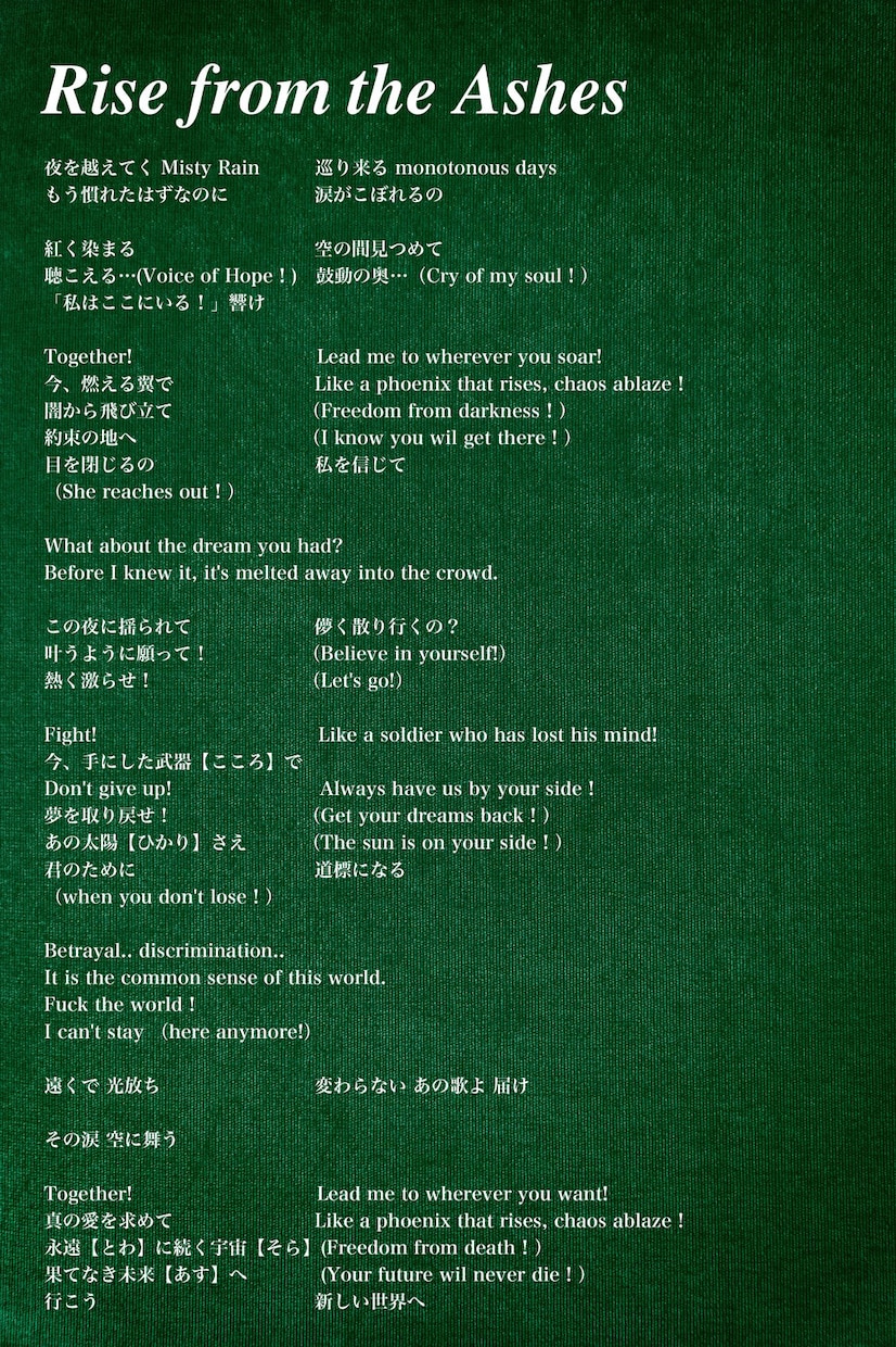 あなたの世界観を歌詞で具現化し輝かせます HR/HM,POPS,HIPHOP,GAME…全てお任せを！ イメージ4