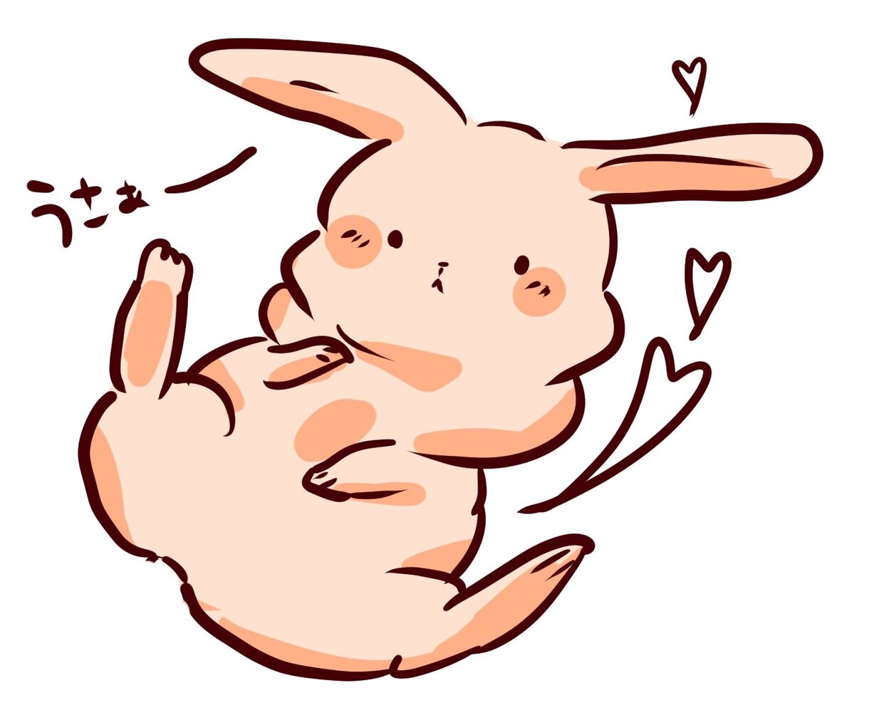 うさぎの絵を描きます アイコンに使用したい！宣伝に使いたい！などに(*'ω'*) イメージ3