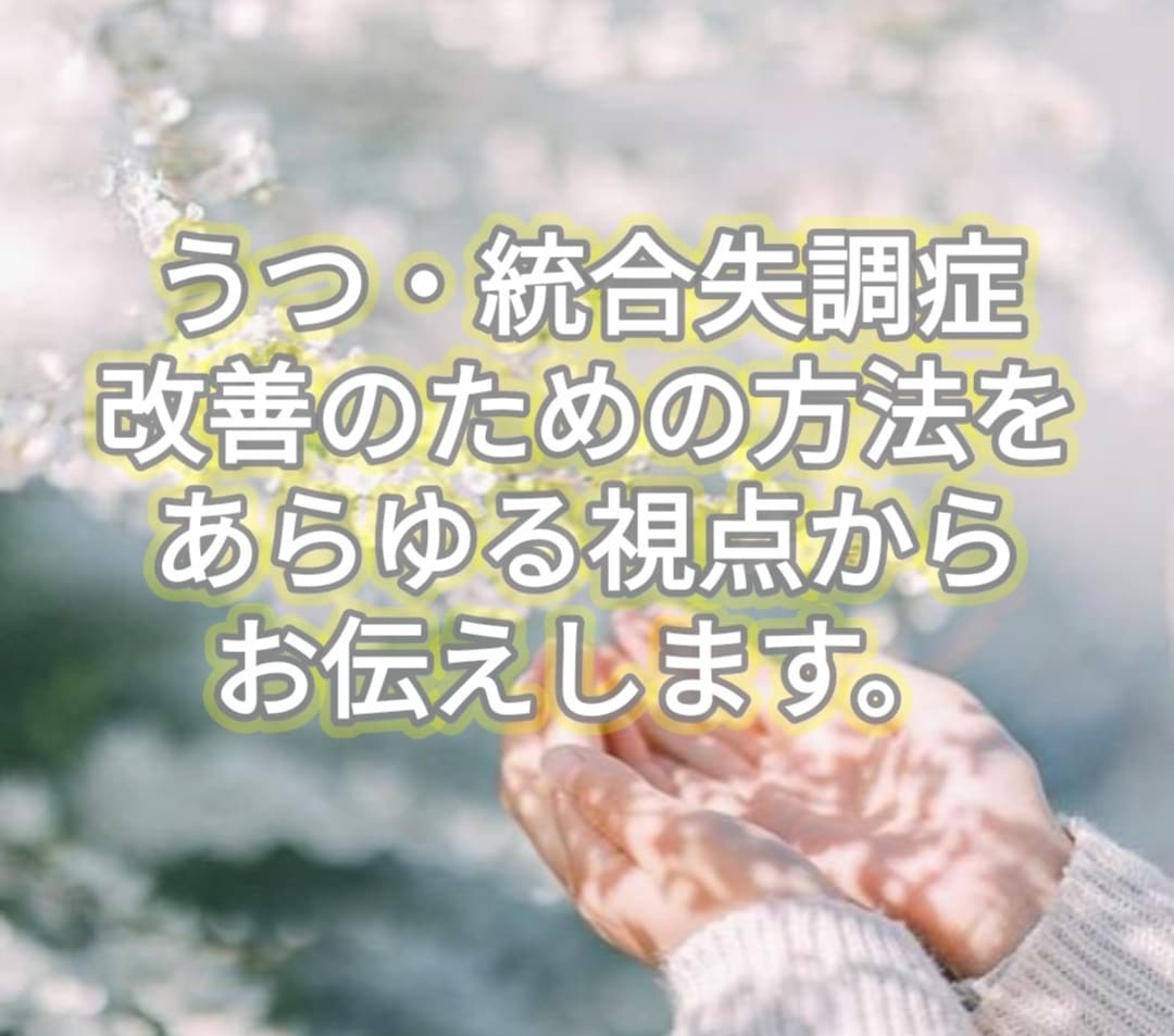 うつ・統合失調症の改善方法についてお伝えします 1年以上入院、再入院、長期の服薬あっても諦めないで イメージ3