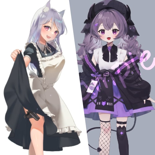 youtube利用可！かわいい女の子制作します ヘッダー・表紙・立ち絵・MVイラストなど何でもお仕立て イメージ10