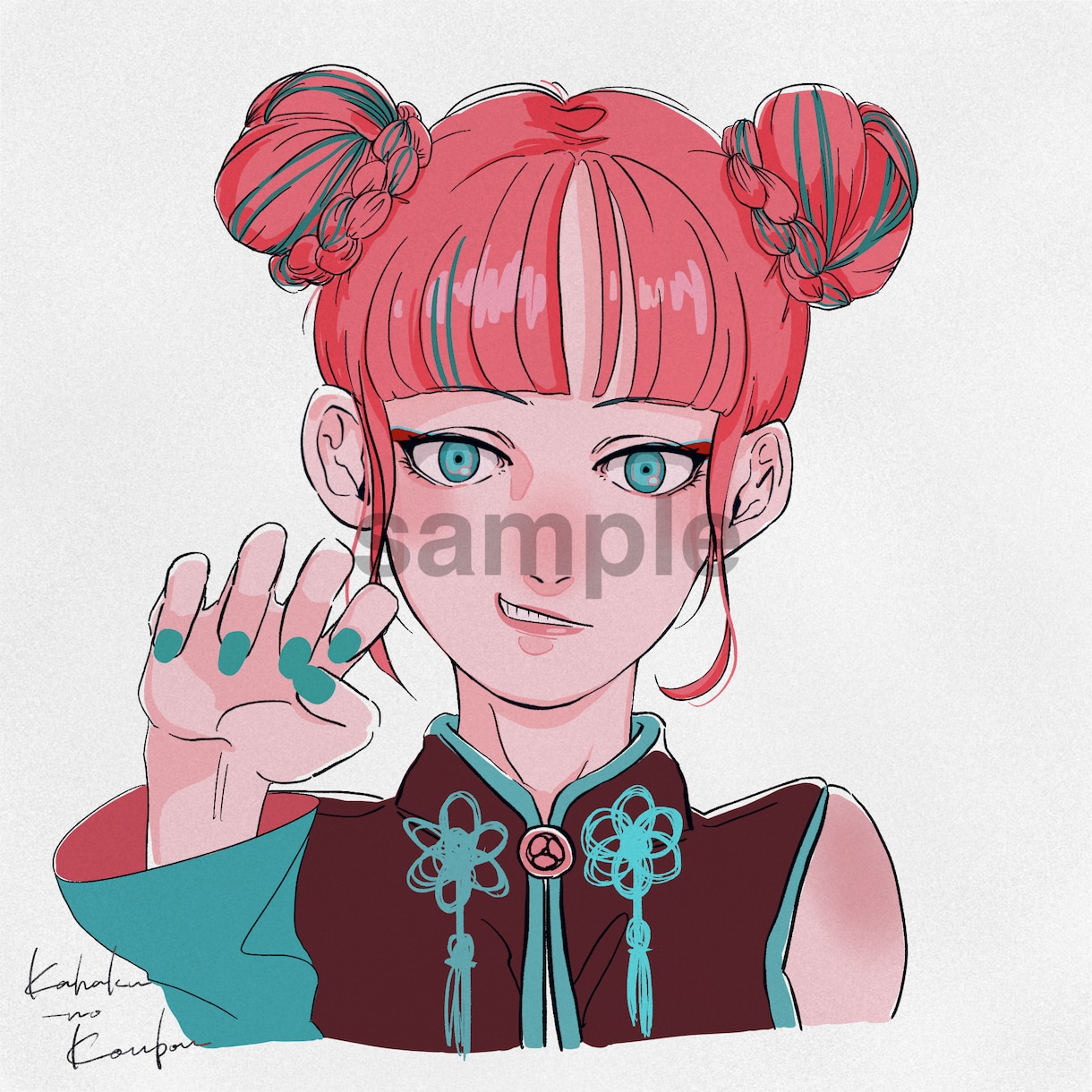 ベタ塗りイラストアイコン作成します 印象的な女の子のイラスト欲しい方是非！ イメージ6