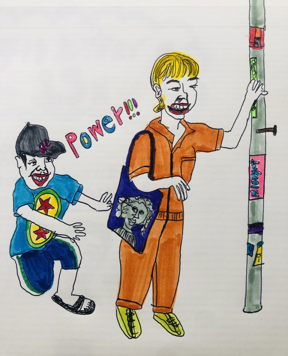 カラフルに気分明るくなる個性的な絵を描きます 手書きスタイルで似顔絵や絵のプレゼント、飾りたいに答えます！ イメージ8