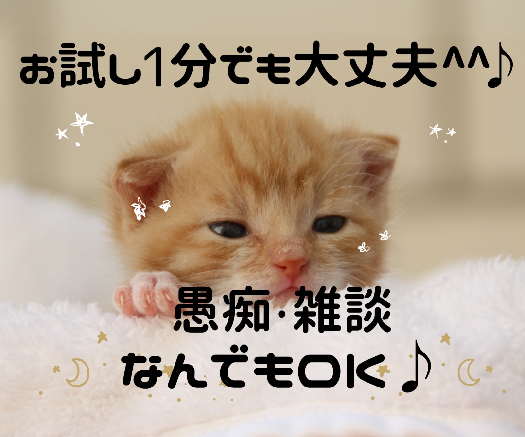 雑談から深刻な悩みまで✨何でも優しくお聞きします 恋愛・人間関係・仕事・職場・家族✅どんな事でも受け止めます❗ イメージ2