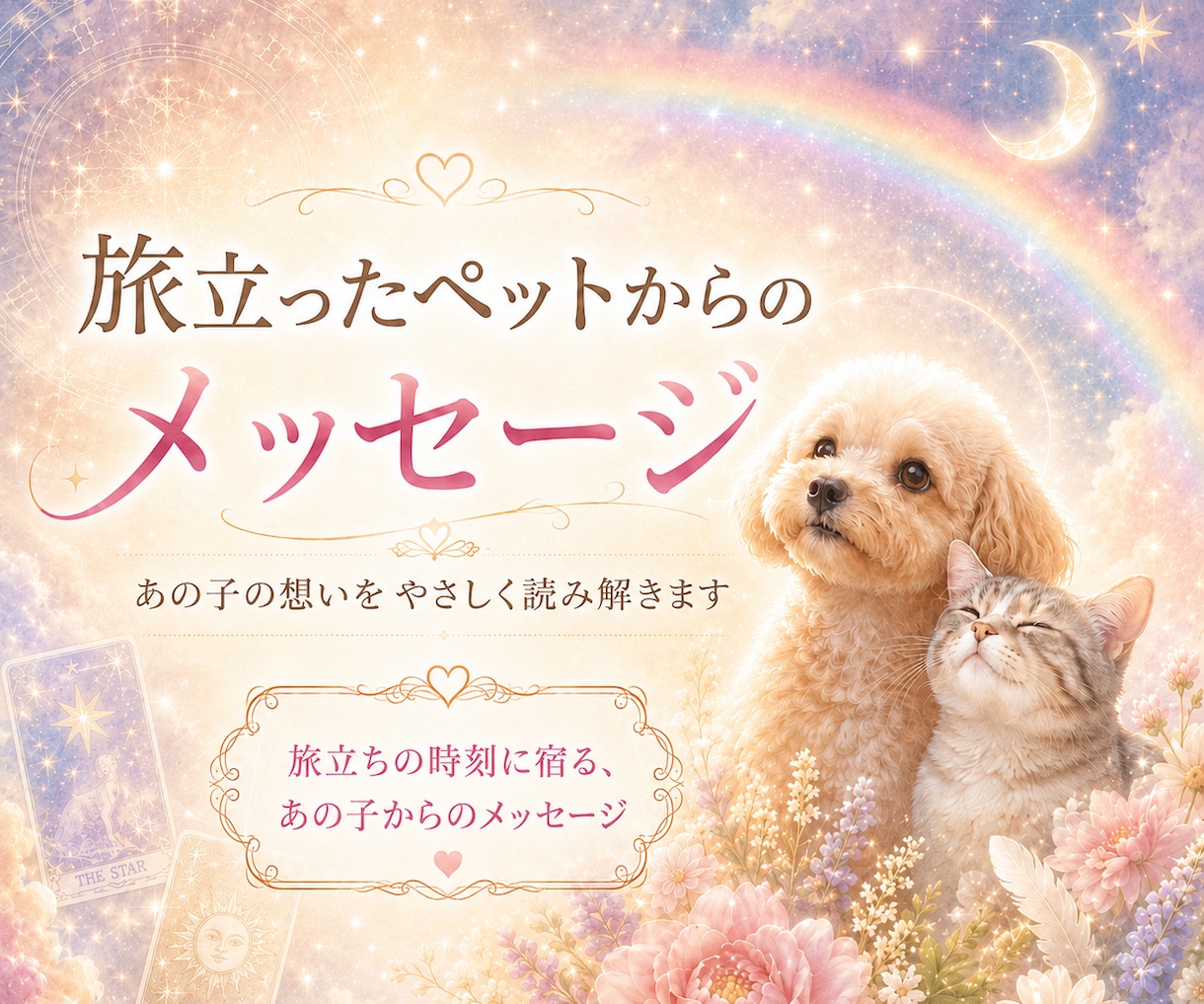 あの子が最期に感じていた愛の記憶をお伝えします 旅立った愛するペットの想いを、占星術でやさしく読み解きます イメージ1