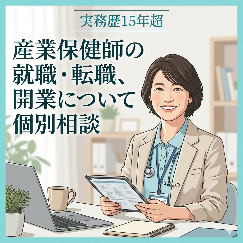 産業保健師のキャリア相談承ります 就職・開業について。15年超のキャリアに基づきお答えします。 イメージ1