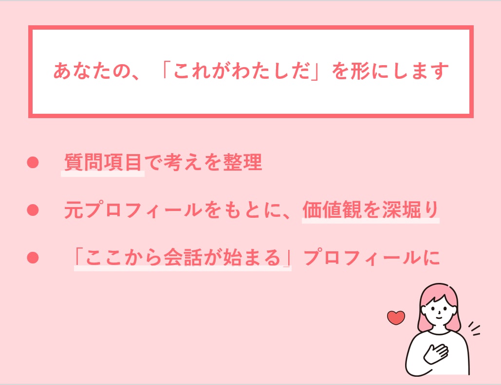 伝わる自分が叶う、with特化プロフィール作ります 《950いいねの経験を活かして、あなたの魅力を一緒に形に》 イメージ2