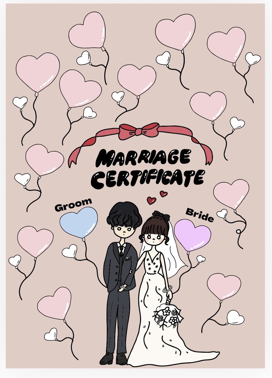 オリジナル似顔絵♡結婚証明書やウェルカムボードます オリジナル感溢れる可愛いweddingを創りたいあなたに♡ イメージ5