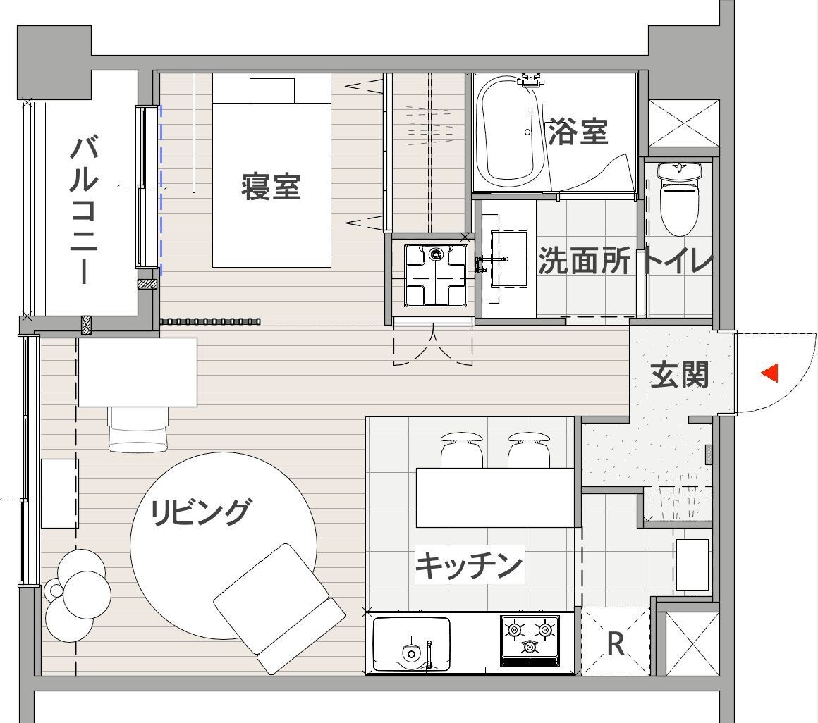 賃貸物件募集用間取り図作成いたします CADにて色付きプラン図のご提供が可能です イメージ3