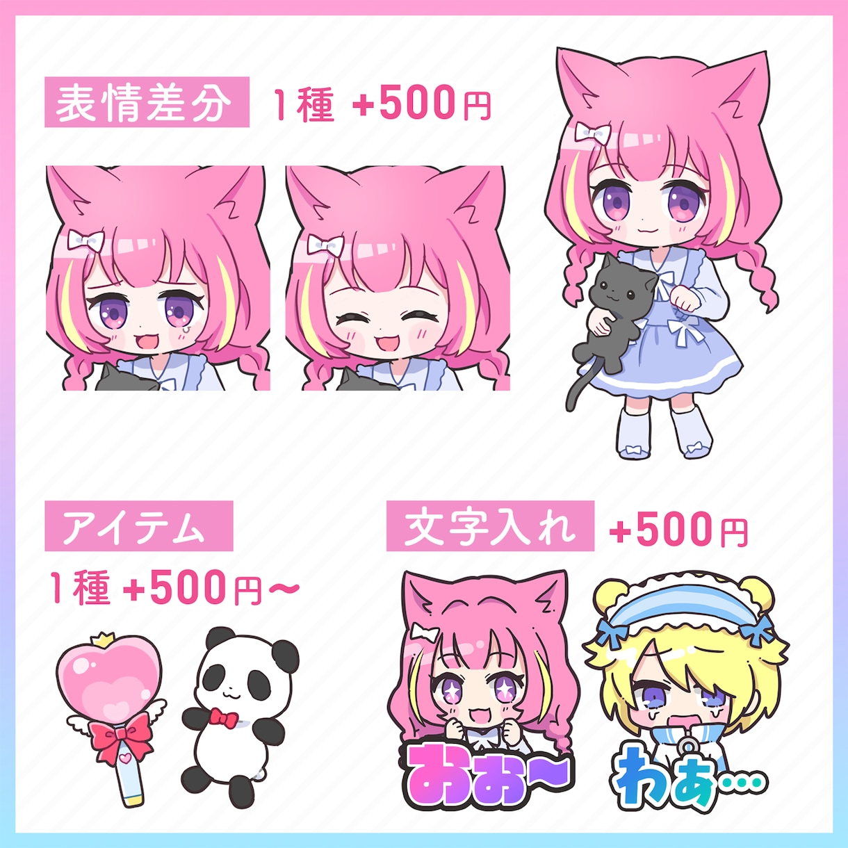 商用OK! SD、ミニキャライラスト作成します ２〜２.５等身のSDキャライラスト作成します イメージ3