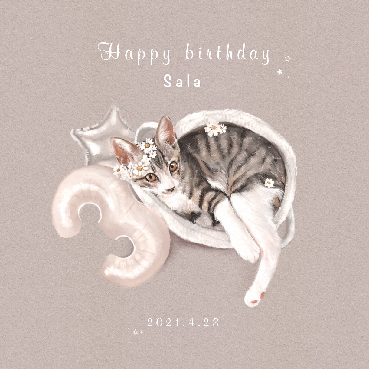うちの子バースデー イラスト描きます 大切なペットさまのパピー期を イラストに残しておきませんか イメージ4