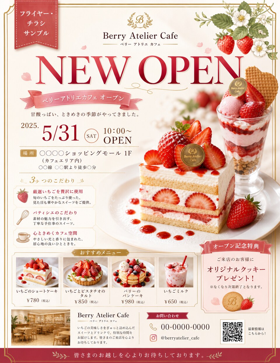 集客につながるPOP・チラシを制作します オンライン実績のため６月まで６０％OFF イメージ4