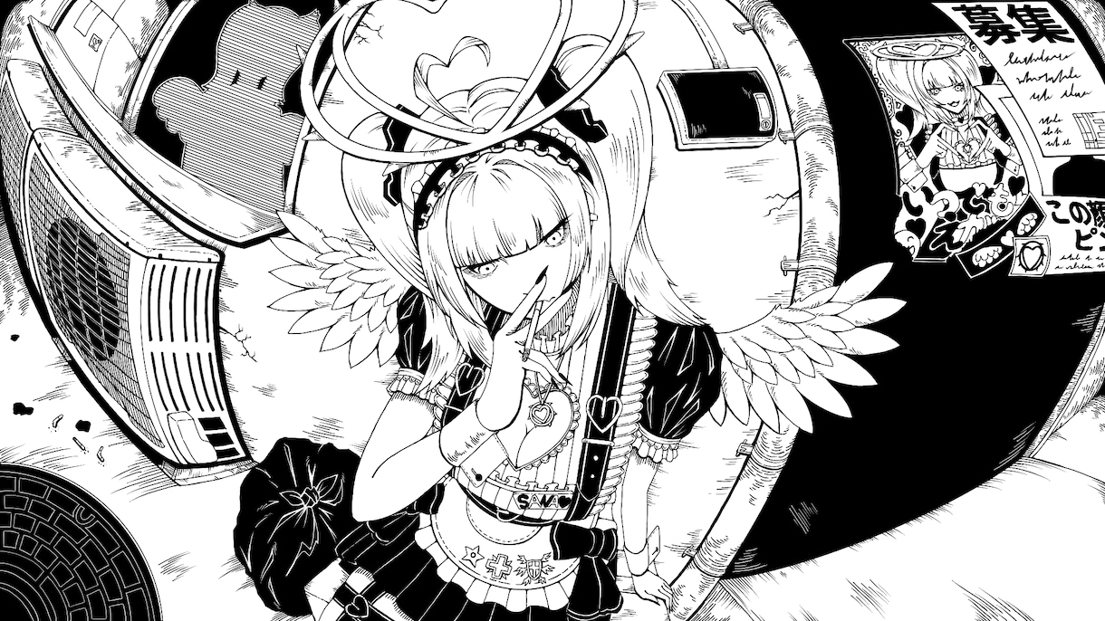 モノクロイラスト描かせていただきます モノクロイラストを描きます、デフォルメキャラも可能です イメージ2