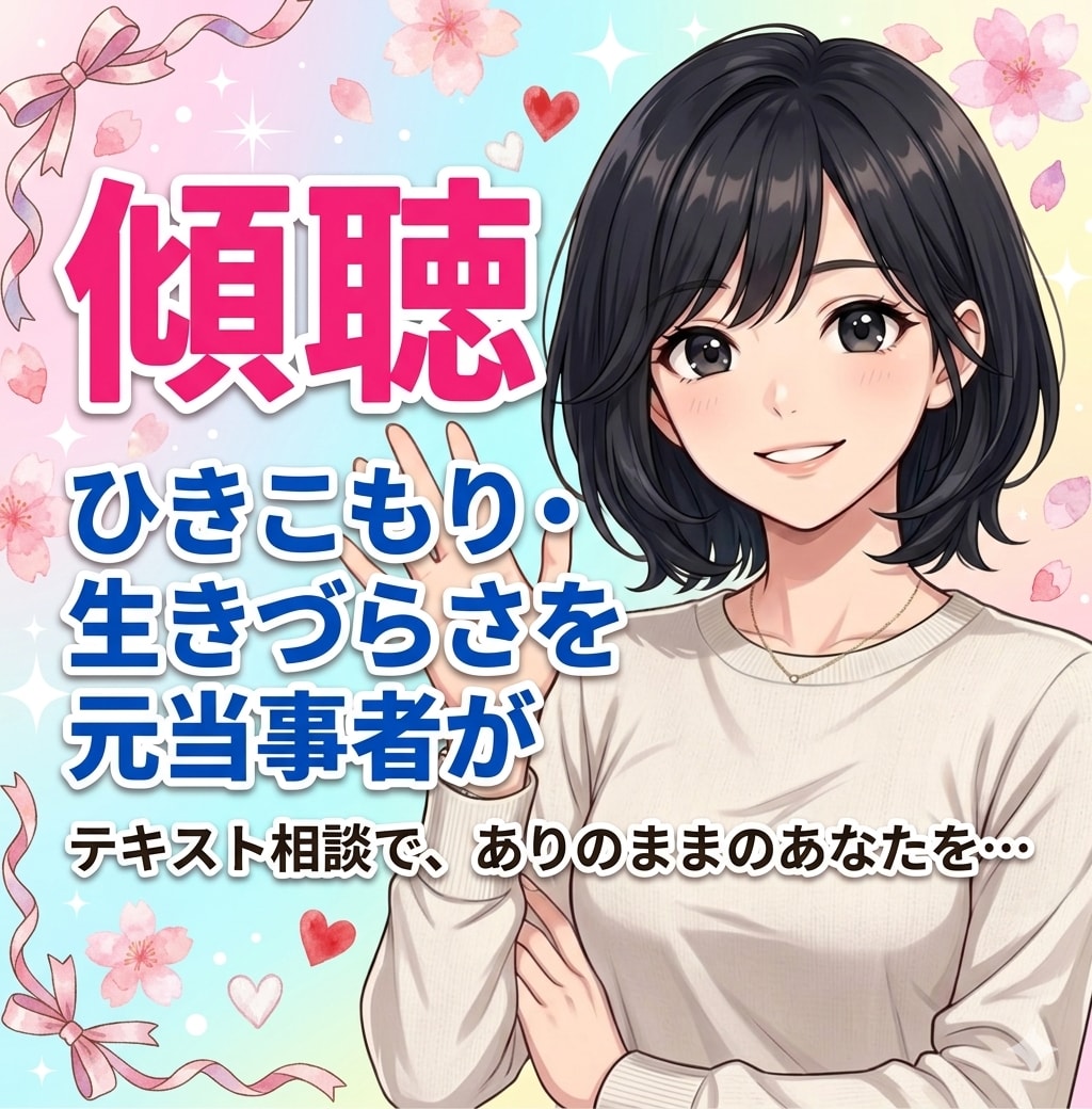 ひきこもり・生きづらさを抱えるあなたのお話聴きます 元当事者が聴くチャット相談【1日チャット・メッセージ無制限】 イメージ1