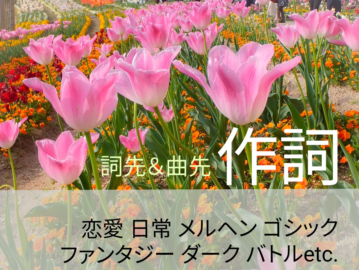 作詞であなたの音楽を彩ります ／仮歌付き。多彩なジャンルに対応！曲先・詞先どちらでもOK！ イメージ1