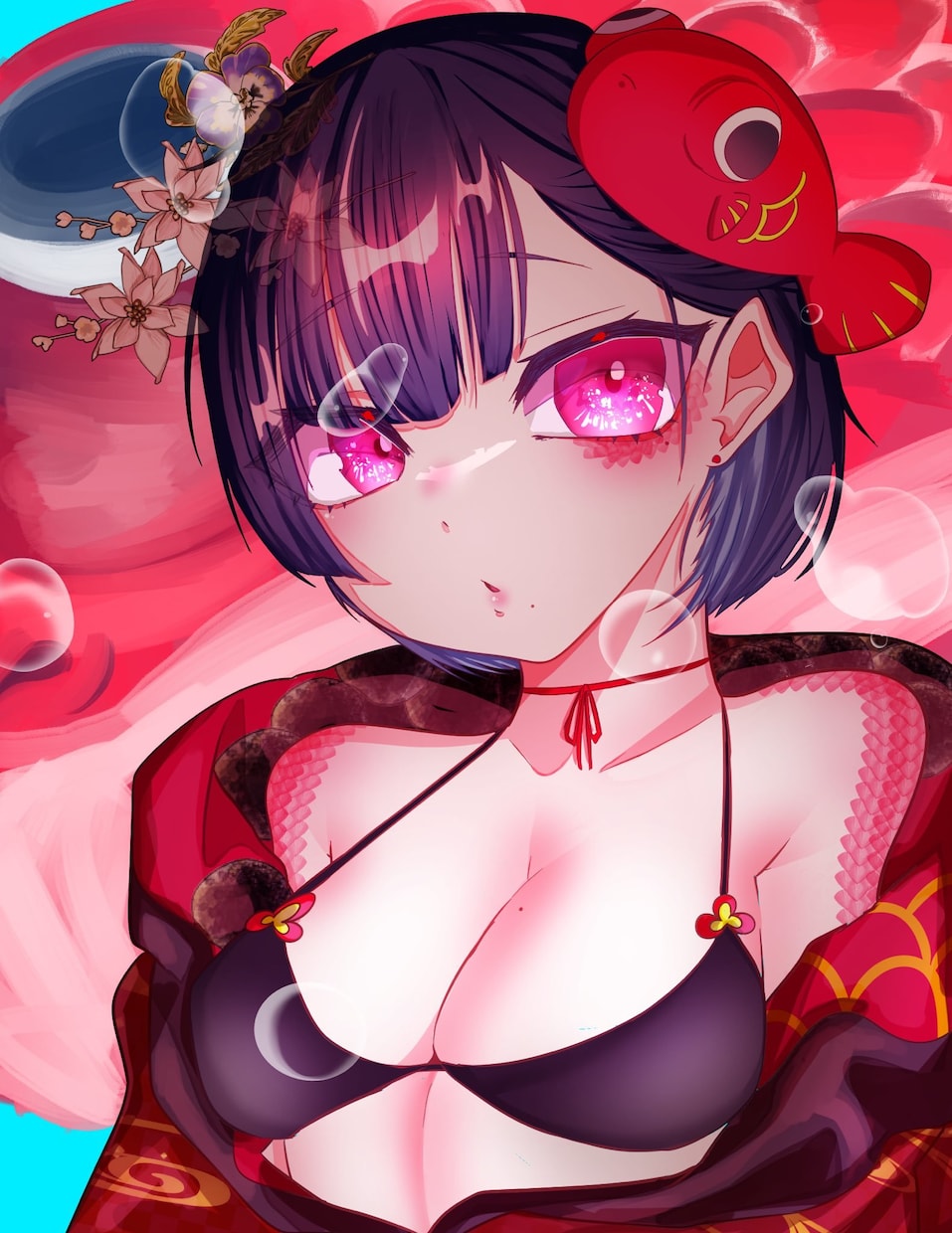闇可愛いメンヘラチックなイラストを描きます SNSアイコンヘッダーや動画内イラストなど イメージ1