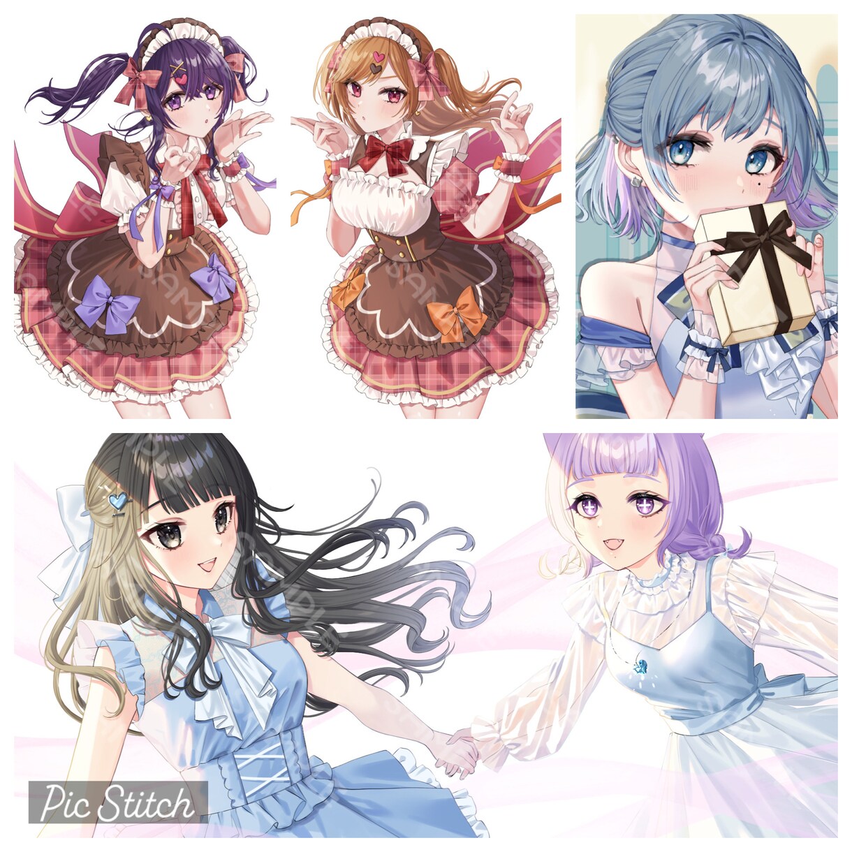 可愛い女の子のキャラクター！1枚絵お描きします 配信用サムネイル、歌ってみた動画イラスト等1枚絵お描きします イメージ5