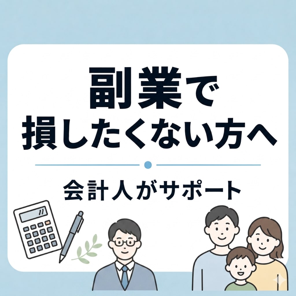 副業で損したくない方へ｜会計人がサポートします 赤字や家族負担を整理する副業サポート イメージ1