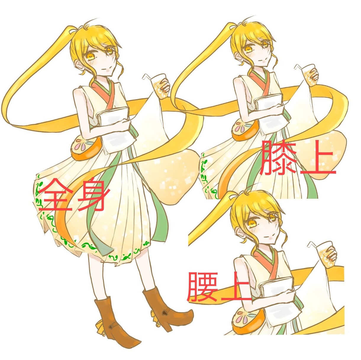 女の子のキャラアイコンから全身立ち絵まで制作します あなたのオリジナルキャラクターを形にします！ イメージ3