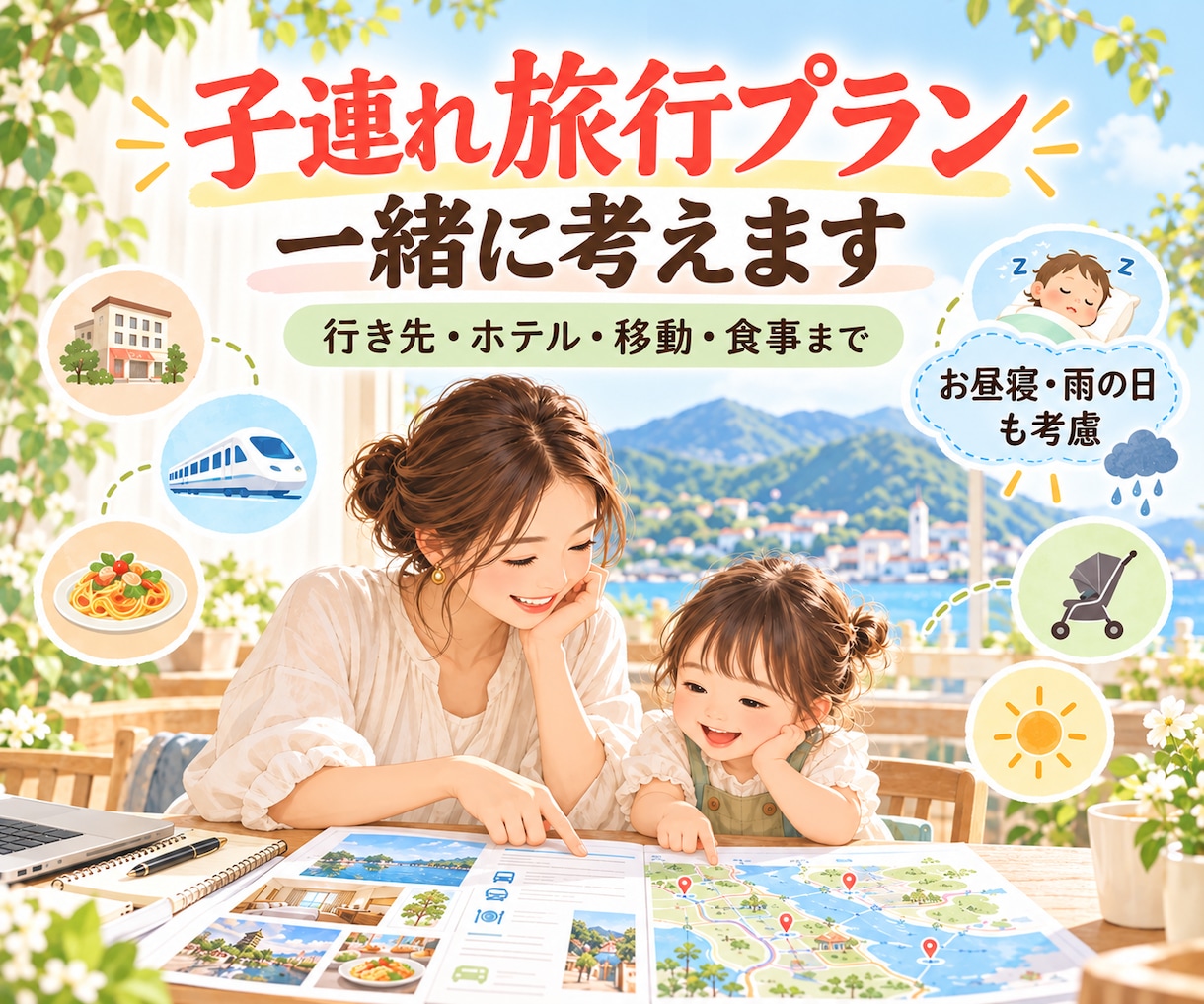 子連れ旅行プランを作ります 子連れでも旅行を諦めない！家族にぴったりの旅行プラン作ります イメージ1