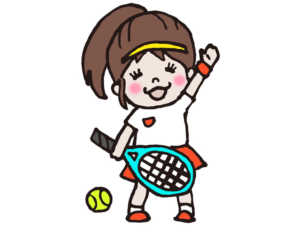 テニスプレイヤーのイラストを描きます イラレ・フォトショ・手描きコピックどれでもOKです イメージ6